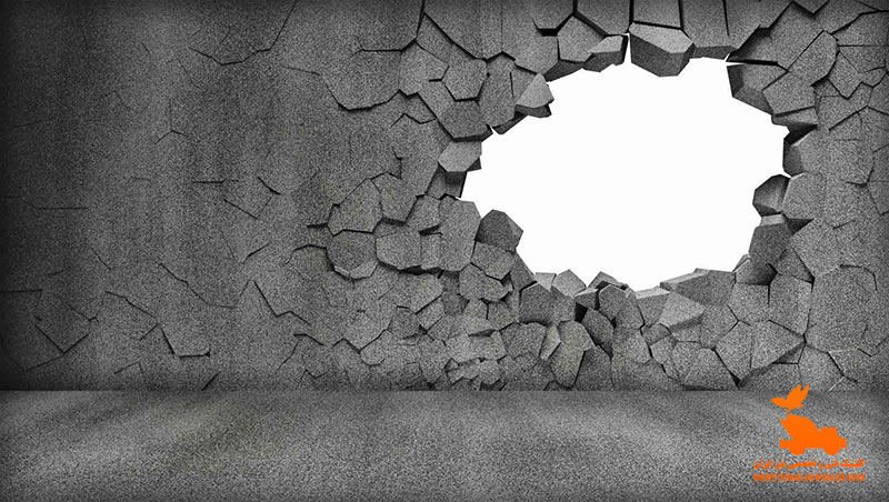 نحوه ترمیم ترک های گسترده در بتن